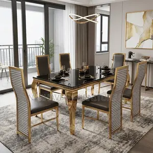6 Seater Marble Dining – Elegant Modern Dining Set