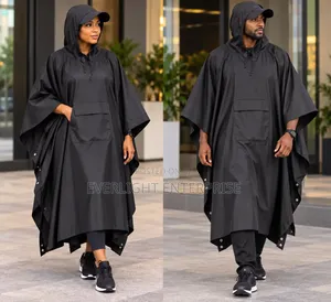 Unisex Adult Rain Poncho With Cap