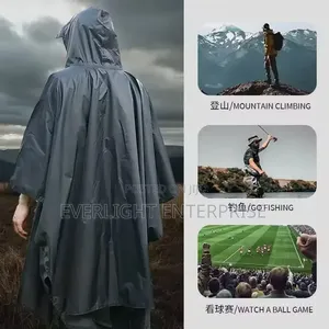 Unisex Adult Rain Poncho With Cap