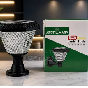 JSOT LED Solar Garden Light and Wall Pillar Lamp