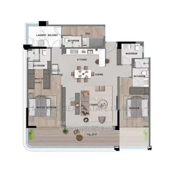 Modern 2 Bedroom plus Dsq Apartments for Sale – From KES 15.2M