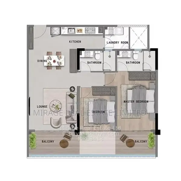 Modern 2 Bedroom plus Dsq Apartments for Sale – From KES 15.2M