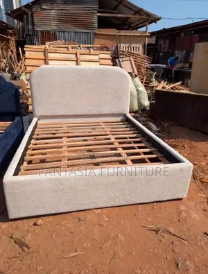 5 by 6 Cream Fabric Beds