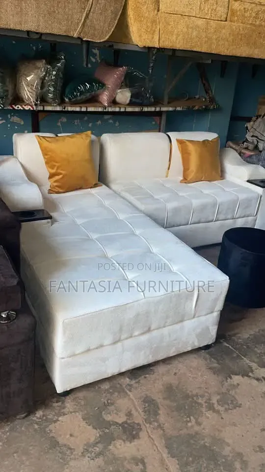 5 Seater Sectional White Sofa