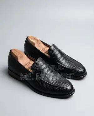 Premium Textured Red Bottom Leather Loafers Size 39-45