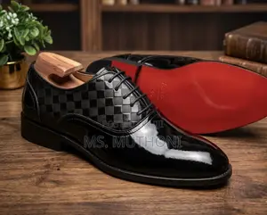 Red Bottom Men's Plaid Tuxedo Dress Oxfords Size 39-45