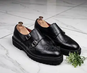 Chunky Sole Double Monk Strap Brogue Size 38-45