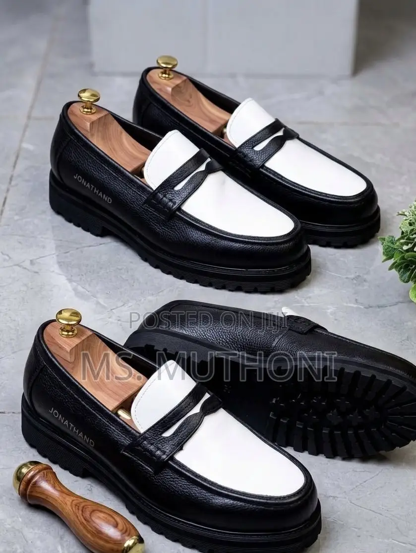 Black/White Jonathan D Penny Loafers Size 38-45