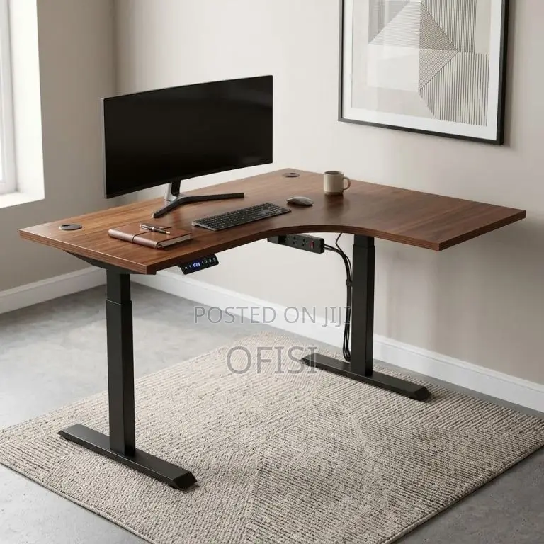 Electric Desk; 1.4M Electric Height Adjustable Desk [Curved]