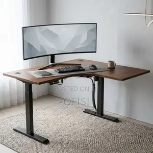 Electric Desk; 1.4M Electric Height Adjustable Desk [Curved]