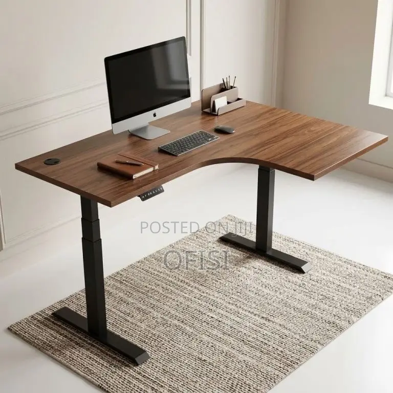 Electric Desk; 1.4M Electric Height Adjustable Desk [Curved]