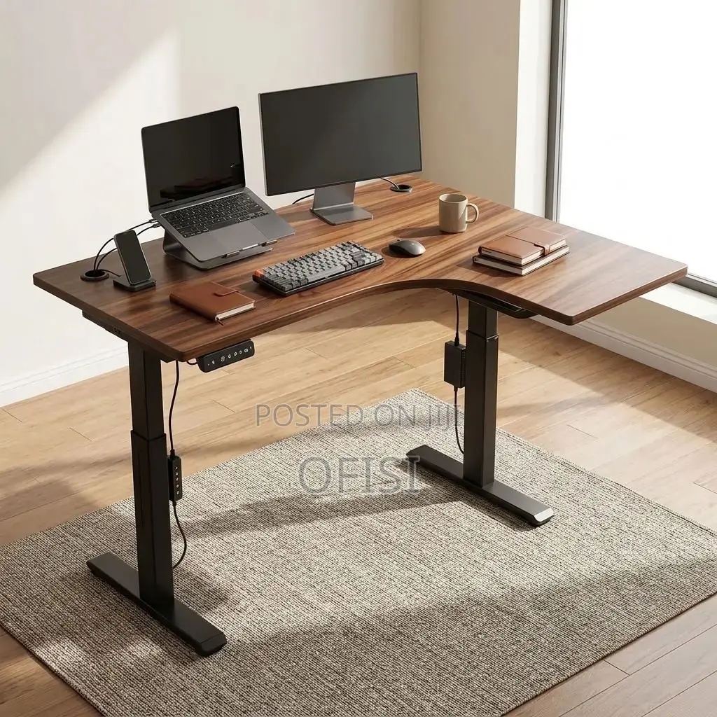 Electric Desk; 1.4M Electric Height Adjustable Desk [Curved]