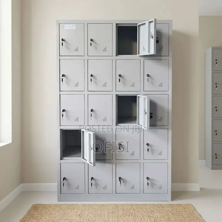 Office Cabinet; 24-Compartment Steel Storage Cabinet