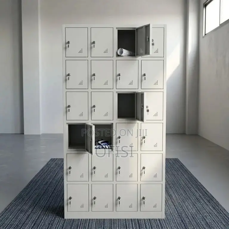 Office Cabinet; 24-Compartment Steel Storage Cabinet