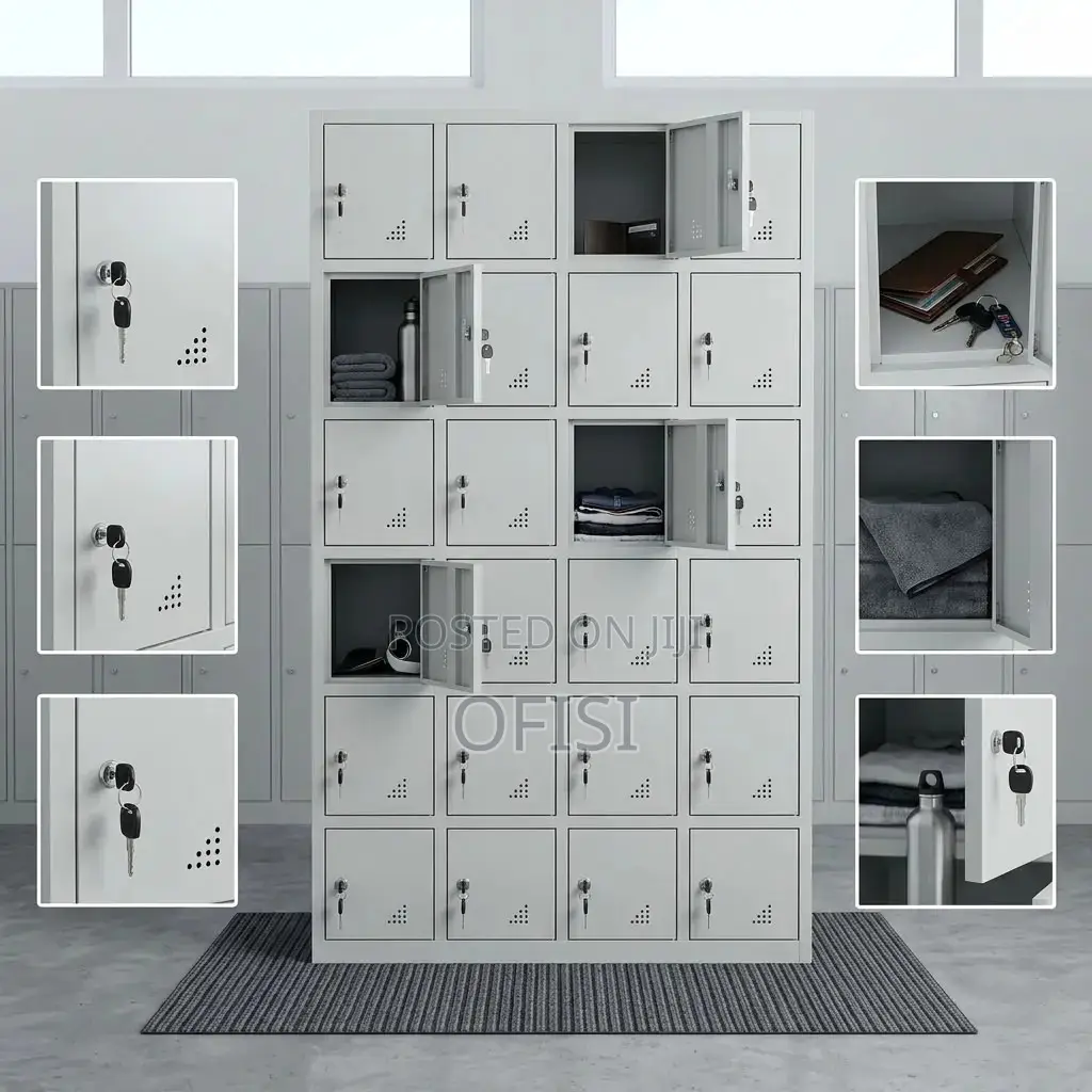 Office Cabinet; 24-Compartment Steel Storage Cabinet