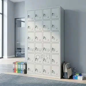 Office Cabinet; 24-Compartment Steel Storage Cabinet