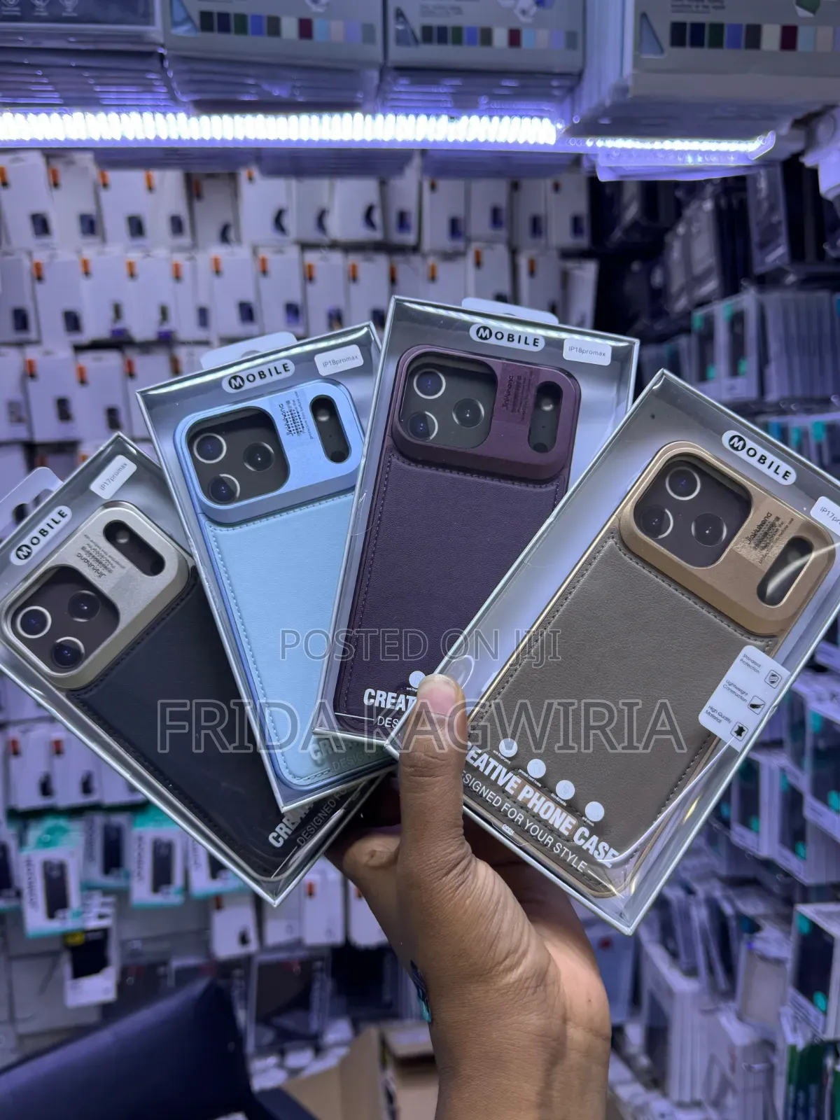 iPhone 17 Pro Max 2 in 1 Leather and Metal Back Cover