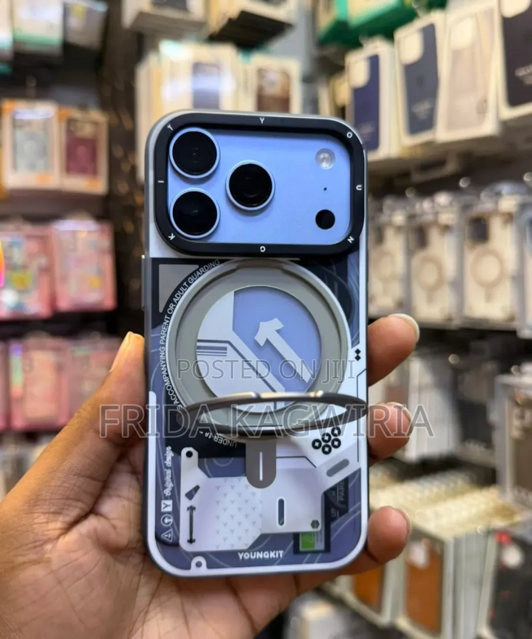 iPhone 18 Pro Max Youngkit Back Case With Rotating Magnetic Stand