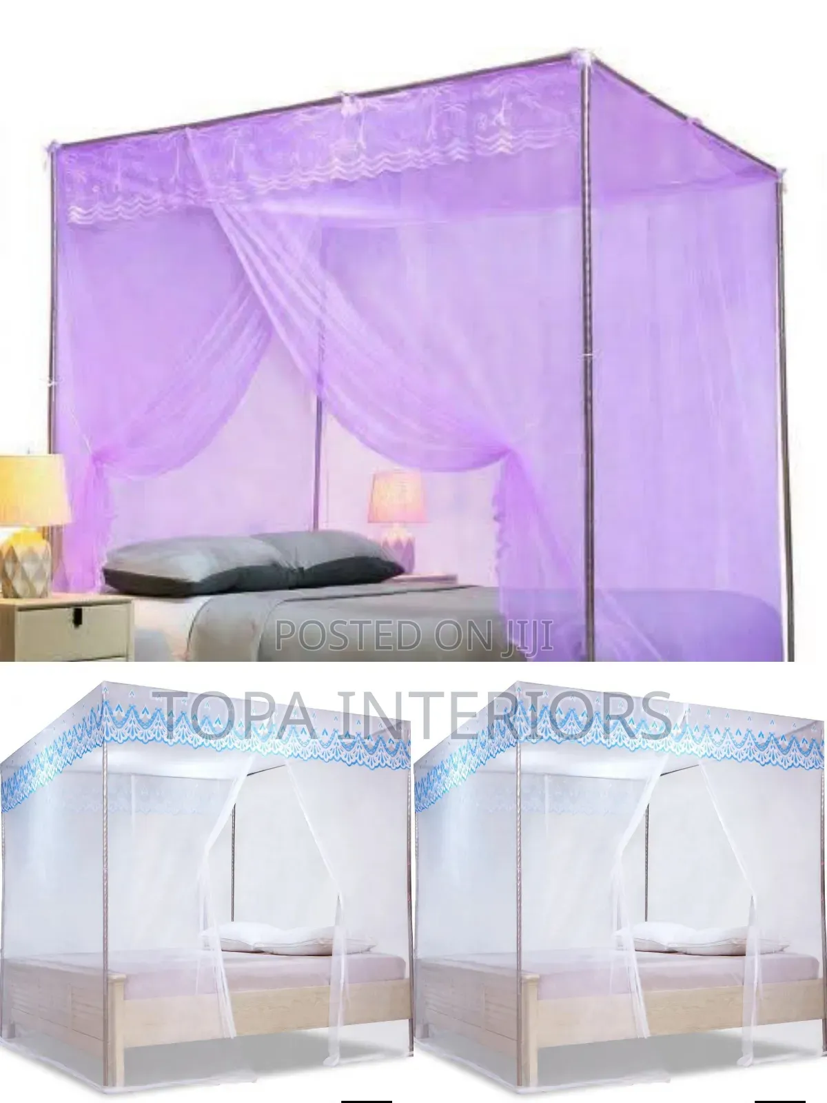 Four Stands Mosquito Nets With All Accessories