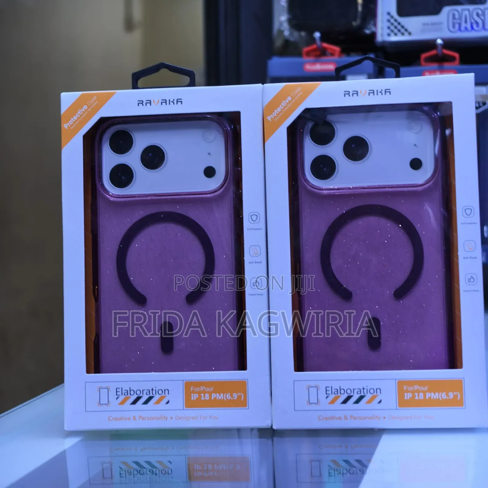 iPhone 18 Pro Max Burgundy Case With Glitters