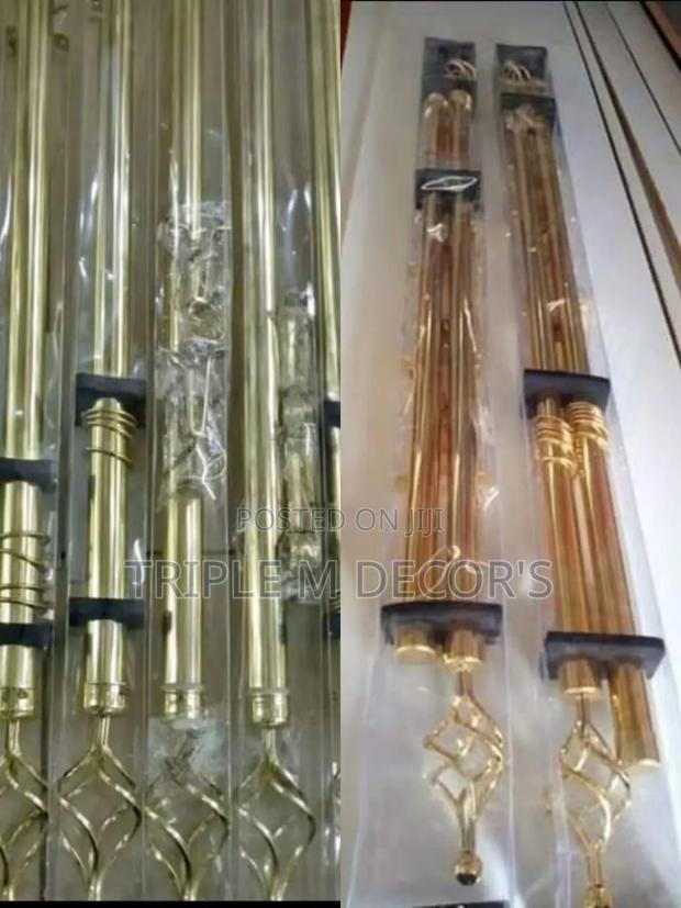 Complete Set Double Extendable Curtain Rods - main view