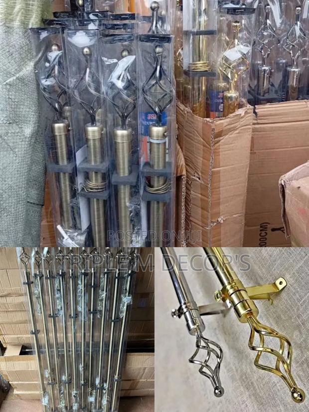 Complete Set Double Extendable Curtain Rods - thumbnail 2