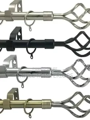 2m Double Window Curtain Rods - Extendable Premium Curtains Rods
