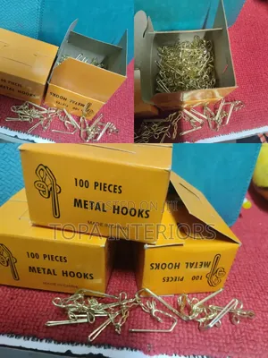Generic Gold Metal Curtain Hooks Box