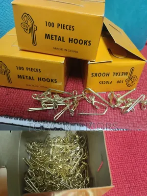 Generic Gold Metal Curtain Hooks Box