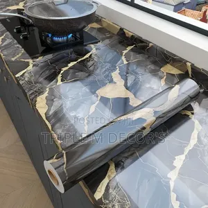 Self-Adhesive Marble Contact Paper for Kitchen Counters