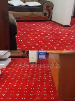 Executive Dotted Red Wall to Wall Home and Office Carpets