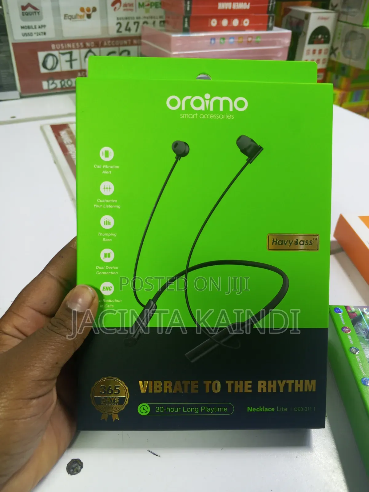 Oraimo Original Neckband ,20hrs Battery,