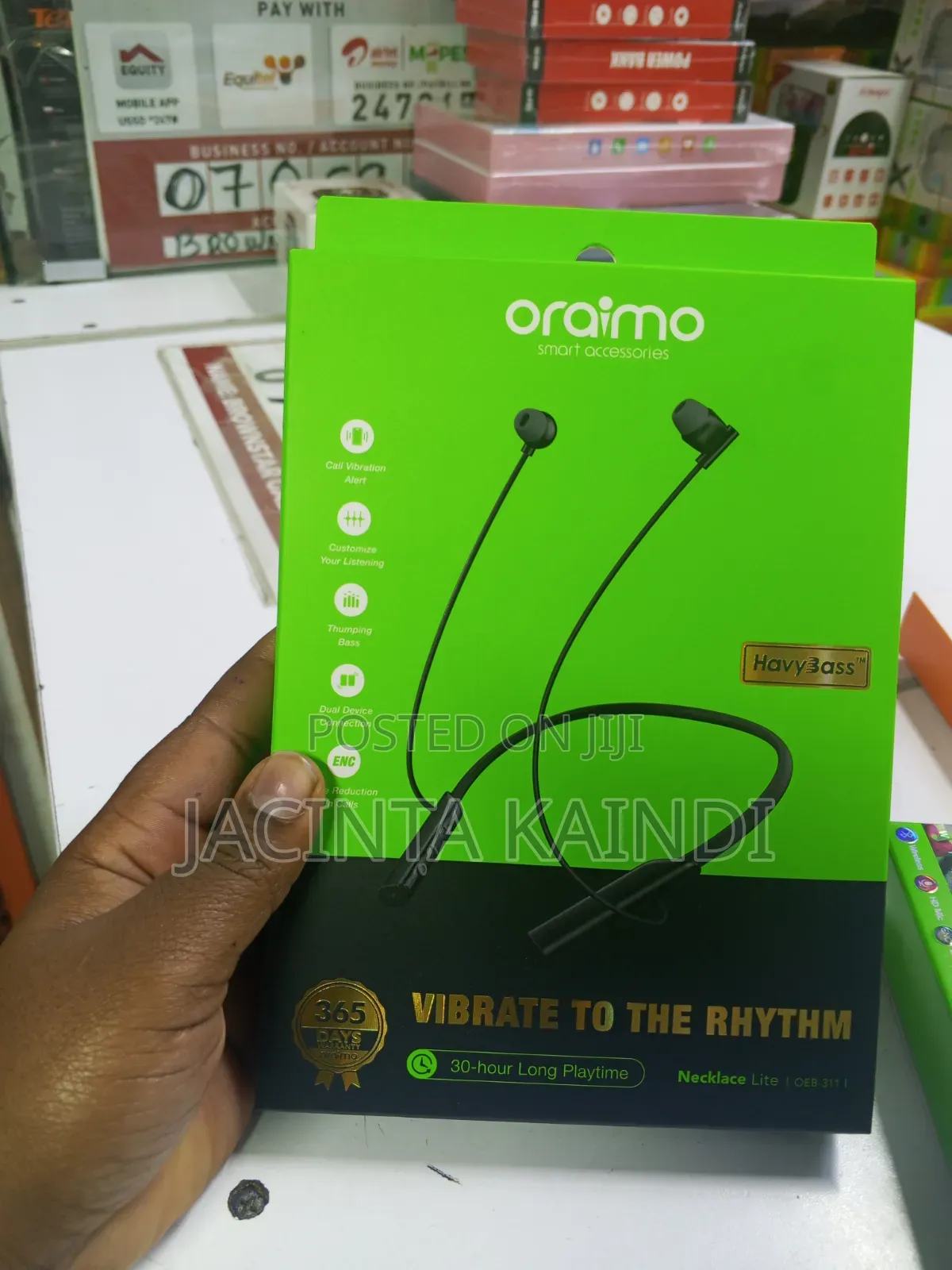 Oraimo Original Neckband ,20hrs Battery,