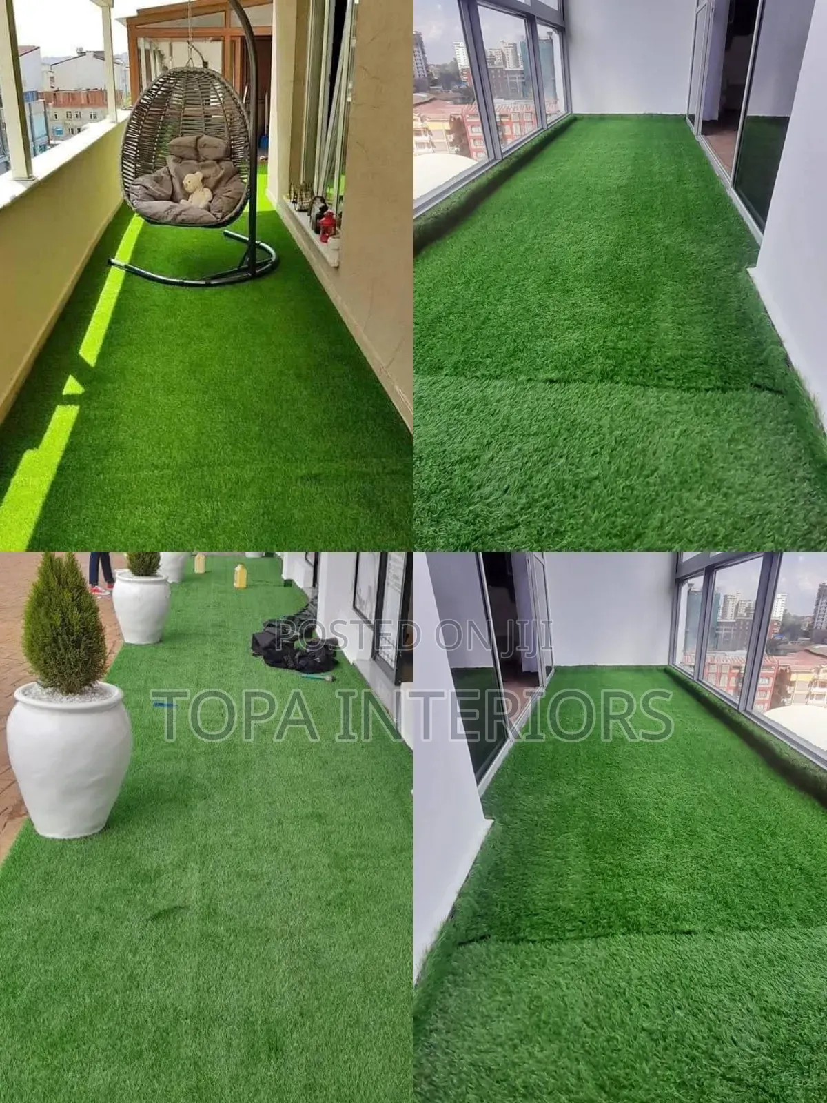 MULTIPURPOSE Green Artificial Grass Carpets Outdoor Rugs