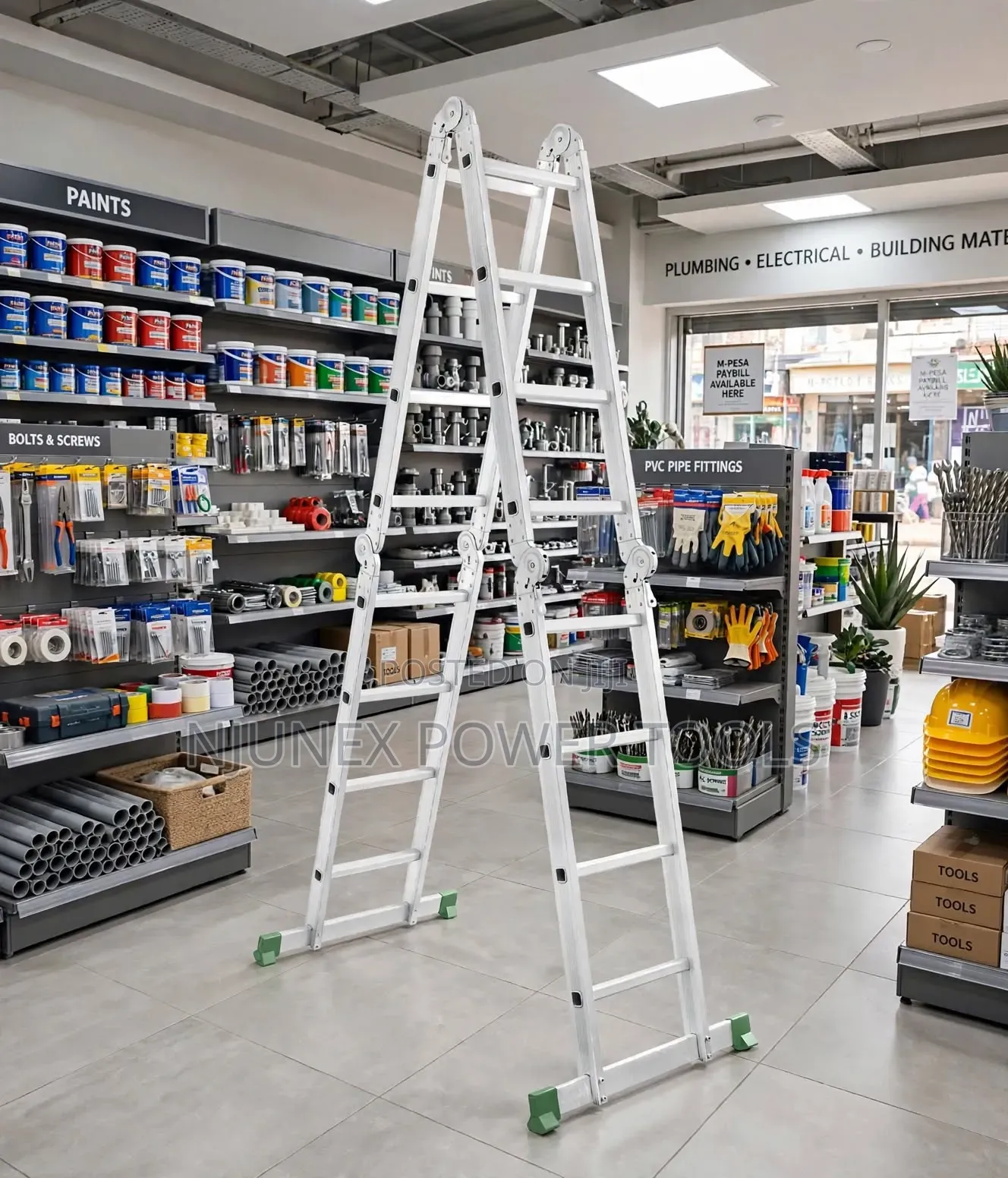 4x4-Step Multipurpose Aluminum Folding Ladder,