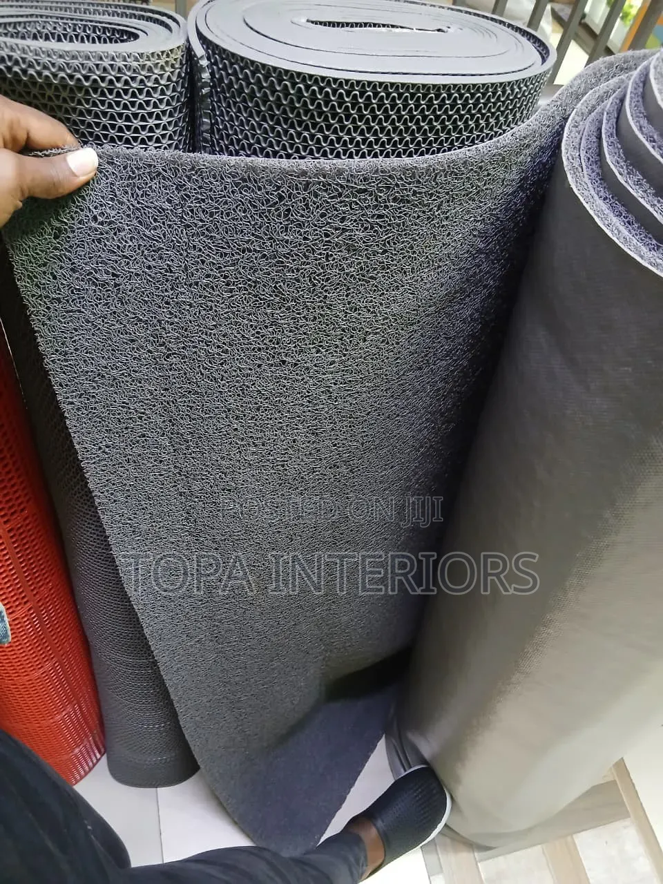 GREy Spaghetti Rubber Antislip Mat