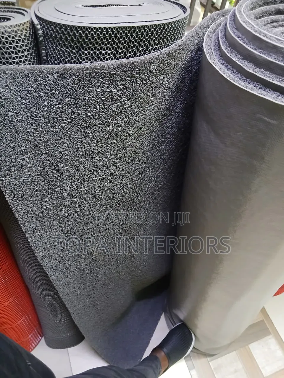 GREy Spaghetti Rubber Antislip Mat