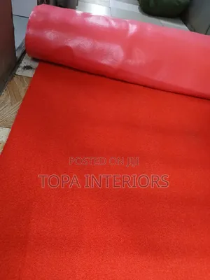Red Coil Mat Spaghetti Antislip Water Resistant Rugs