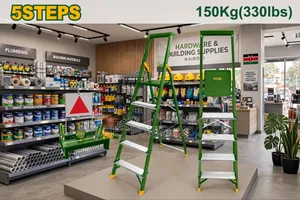 Jadever 5-Step Steel and Aluminum Household Ladder (Model JDLD1H05),