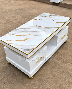 Coffee Table ; Marble Effect.