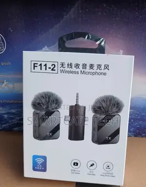 Dual Wireless Clip-on Microphone F11-2 for iPhone Android