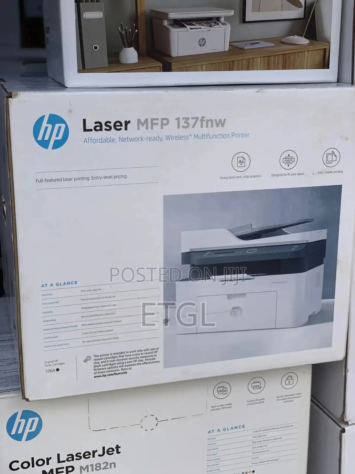 HP Laser MFP 137fnw , Print, Copy, Scan - White