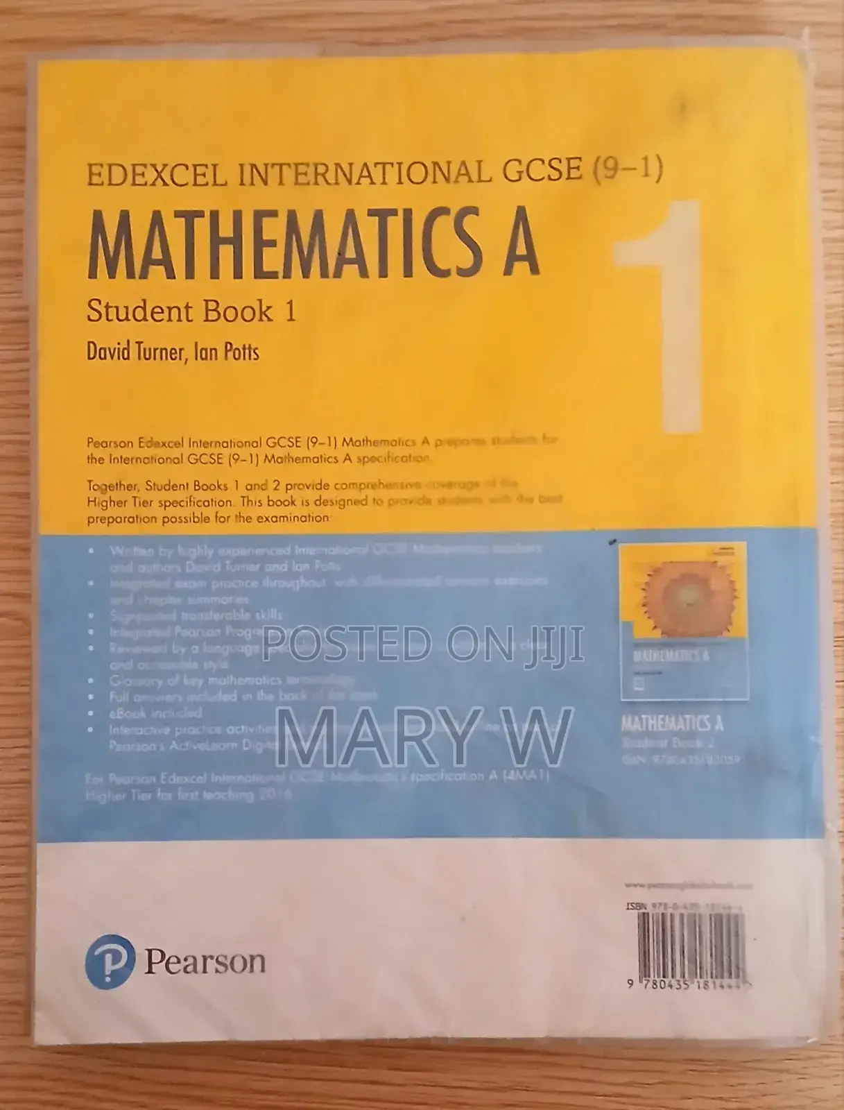 IGCSE Mathematics a Student Book 1-Edexcel-Used