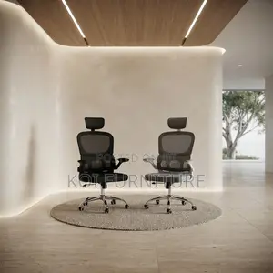 Office Chairs; White Orthopedic Fabric Office Uprate Seat