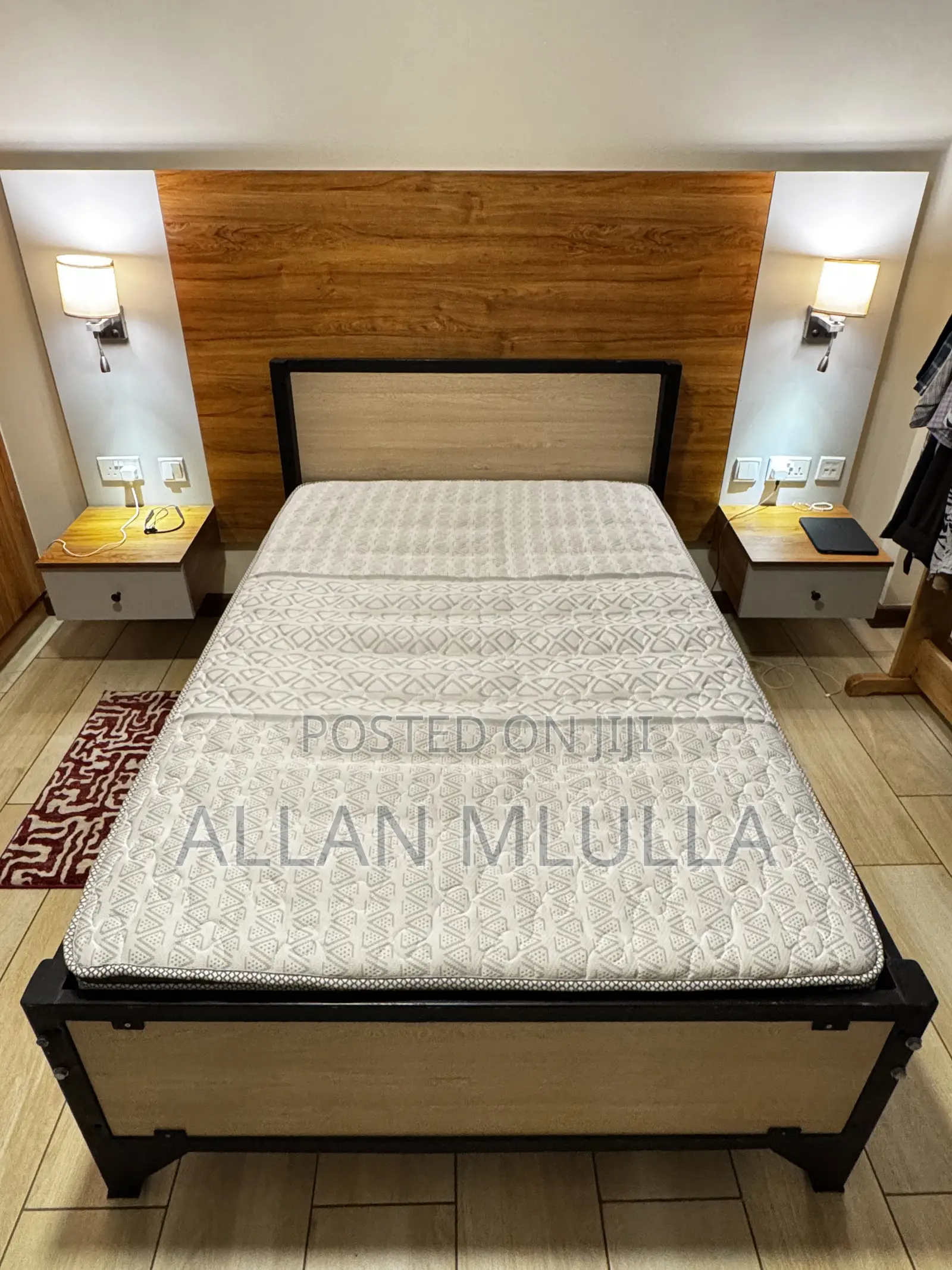 4x6 Metal Bed Frame With Orthopedic Mattress