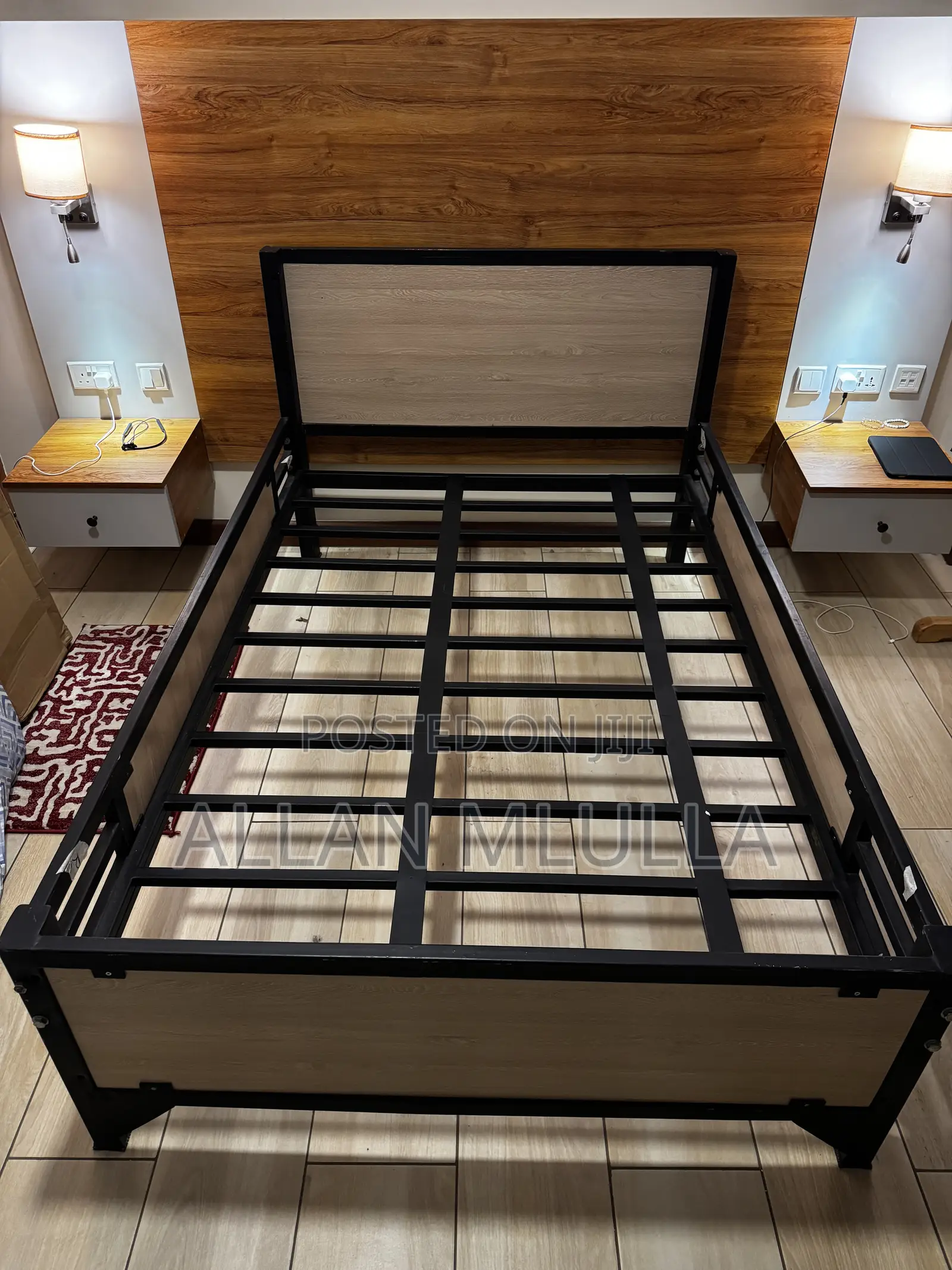 4x6 Metal Bed Frame With Orthopedic Mattress