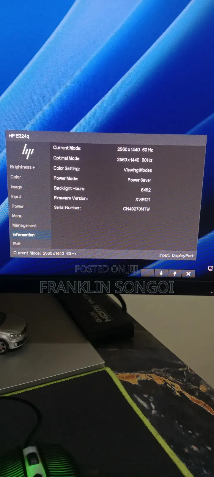 HP EliteDisplay E324q 32" 2K QHD USB-C Monitor