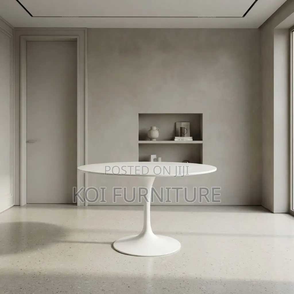 Coffee Table; White Strong Frame Dining Home Marble Table
