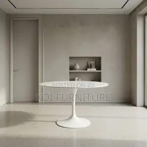 Coffee Table; White Strong Frame Dining Home Marble Table