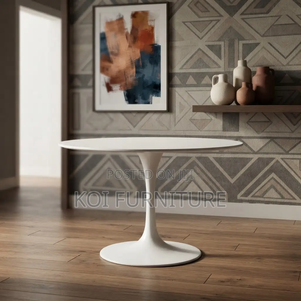 Coffee Table; White Strong Frame Dining Home Marble Table